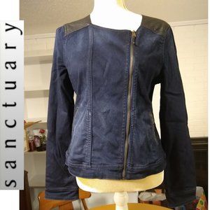 Sanctuary "Crazy 4 You" Moto Denim Jacket L EUC